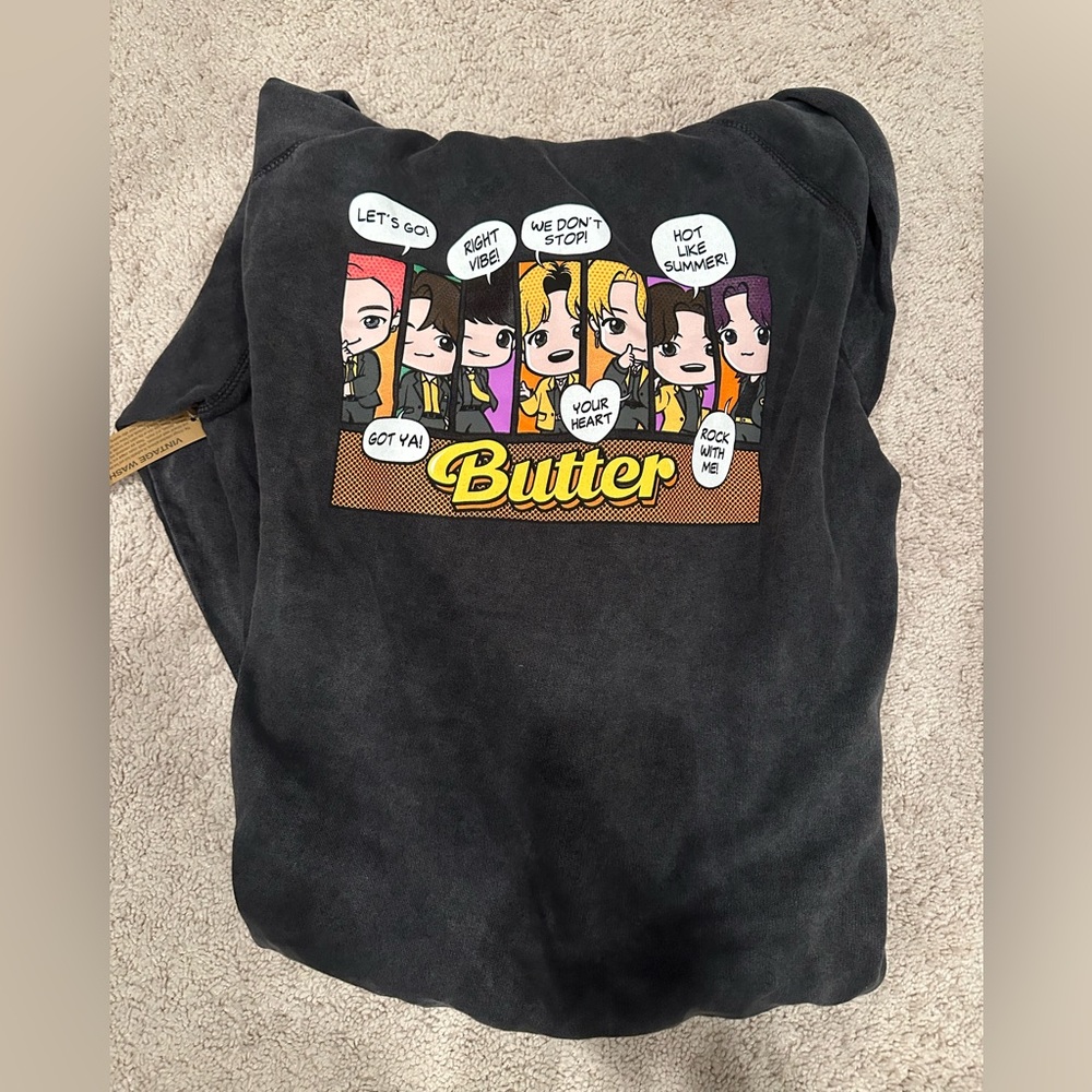 NWT BTS PTD Las Vegas pop up TinyTan Butter Hoodie